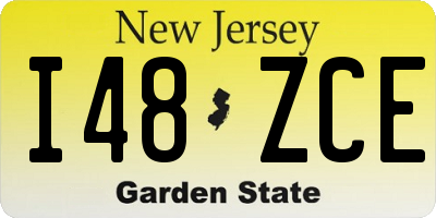 NJ license plate I48ZCE