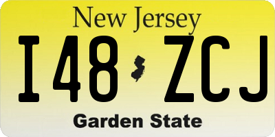 NJ license plate I48ZCJ