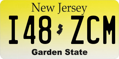 NJ license plate I48ZCM