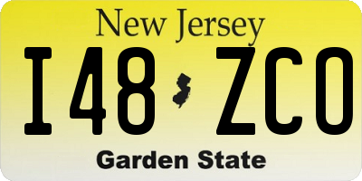 NJ license plate I48ZCO