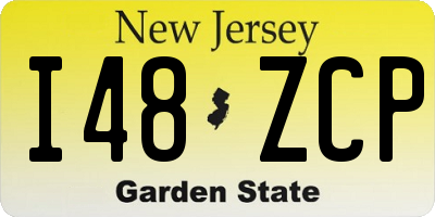 NJ license plate I48ZCP