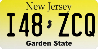 NJ license plate I48ZCQ