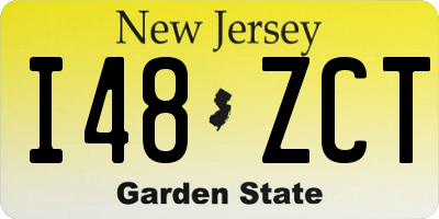 NJ license plate I48ZCT