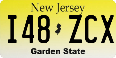 NJ license plate I48ZCX