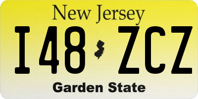 NJ license plate I48ZCZ