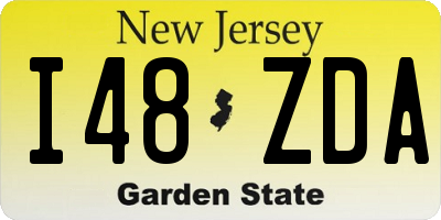 NJ license plate I48ZDA