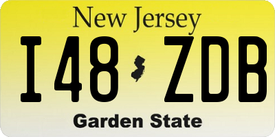 NJ license plate I48ZDB