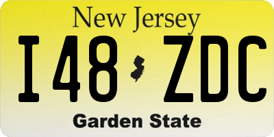 NJ license plate I48ZDC