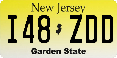 NJ license plate I48ZDD