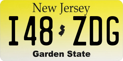 NJ license plate I48ZDG