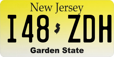 NJ license plate I48ZDH