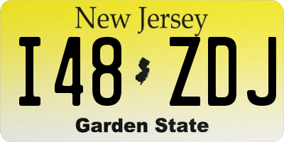 NJ license plate I48ZDJ