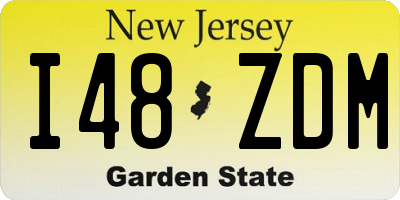 NJ license plate I48ZDM