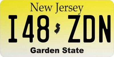 NJ license plate I48ZDN