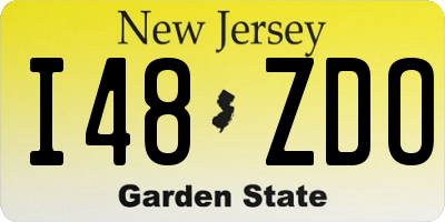 NJ license plate I48ZDO