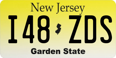 NJ license plate I48ZDS