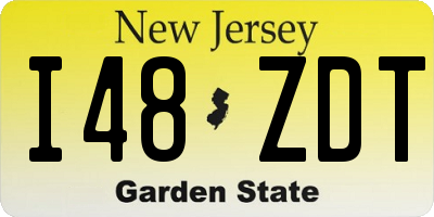 NJ license plate I48ZDT