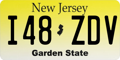 NJ license plate I48ZDV