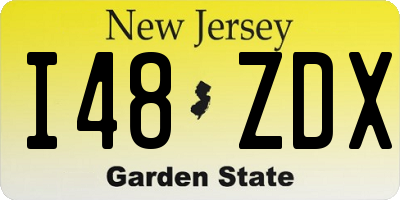 NJ license plate I48ZDX