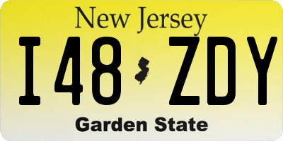 NJ license plate I48ZDY