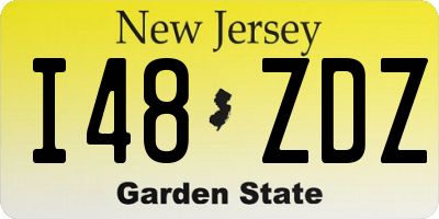 NJ license plate I48ZDZ