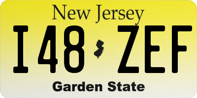 NJ license plate I48ZEF
