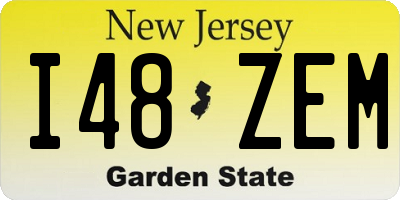 NJ license plate I48ZEM