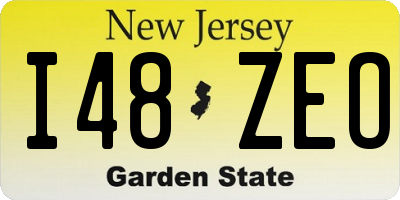 NJ license plate I48ZEO