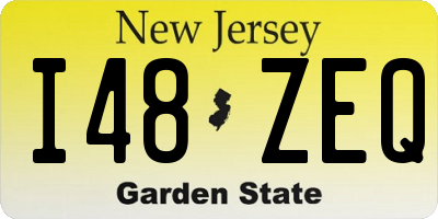 NJ license plate I48ZEQ