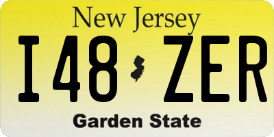 NJ license plate I48ZER