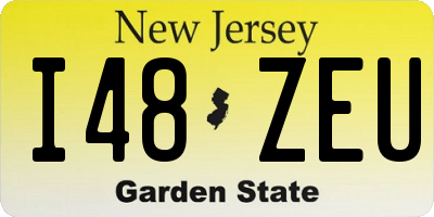 NJ license plate I48ZEU