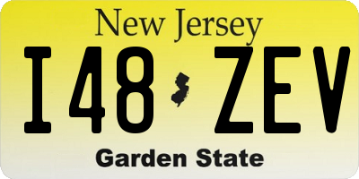 NJ license plate I48ZEV