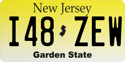 NJ license plate I48ZEW