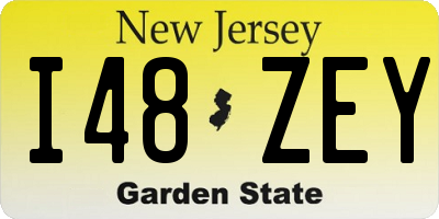NJ license plate I48ZEY