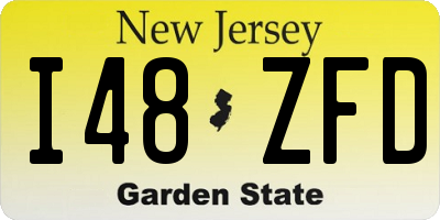 NJ license plate I48ZFD