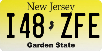 NJ license plate I48ZFE