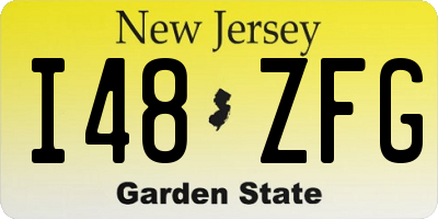NJ license plate I48ZFG