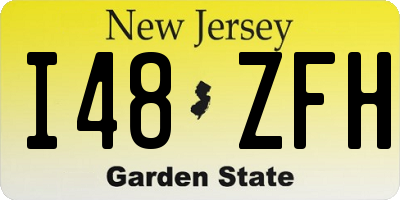 NJ license plate I48ZFH