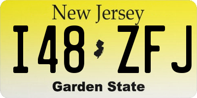 NJ license plate I48ZFJ