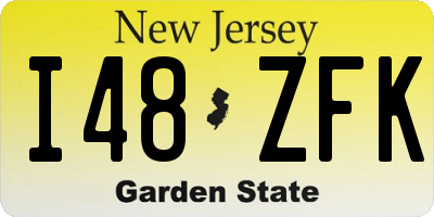 NJ license plate I48ZFK