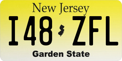 NJ license plate I48ZFL