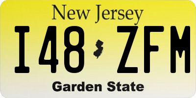 NJ license plate I48ZFM