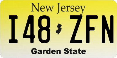 NJ license plate I48ZFN