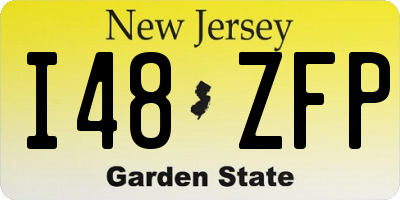 NJ license plate I48ZFP