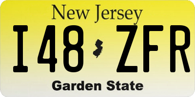 NJ license plate I48ZFR