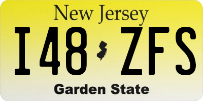 NJ license plate I48ZFS