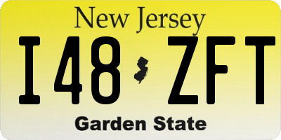 NJ license plate I48ZFT