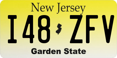 NJ license plate I48ZFV