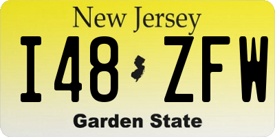NJ license plate I48ZFW