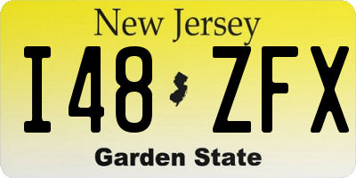 NJ license plate I48ZFX